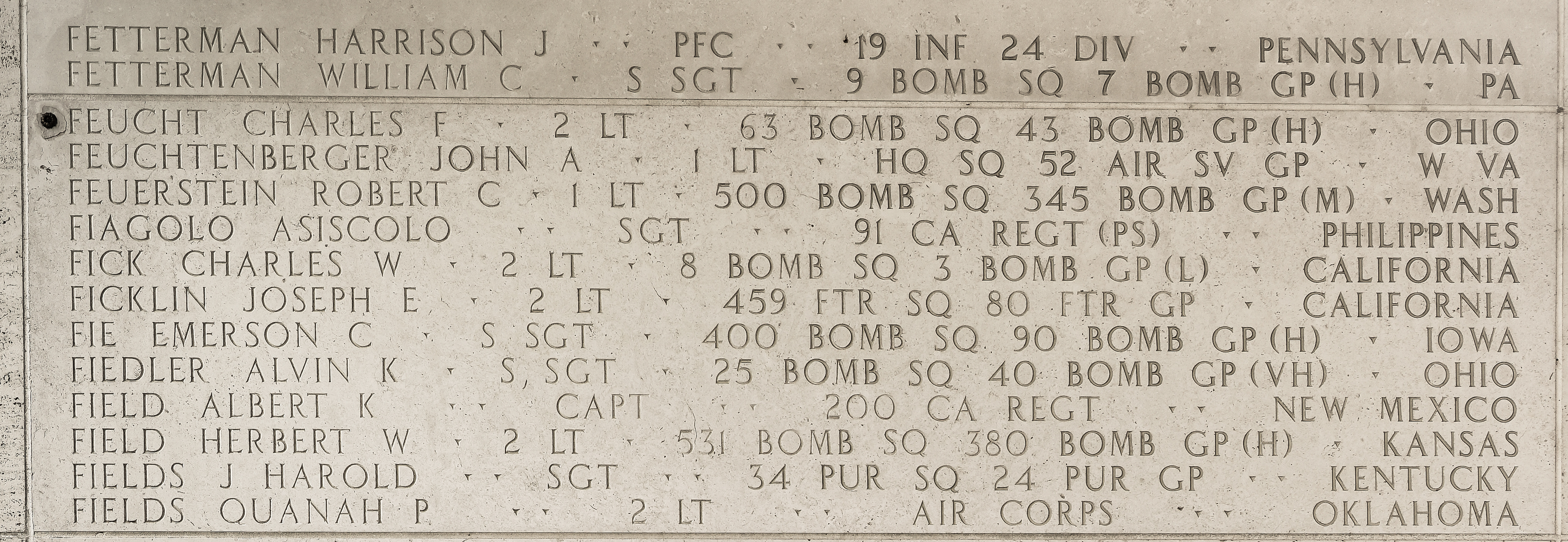 William C. Fetterman, Staff Sergeant